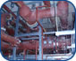 High level heating pipework